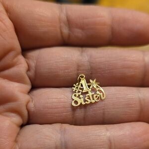 14K Gold #1 Sister Pendant
